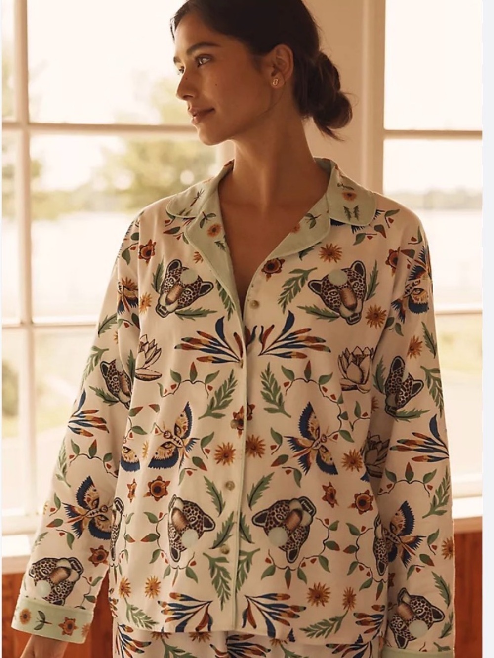 NWT Anthropologie LyreBird Cloud Pajama Top. Size XL